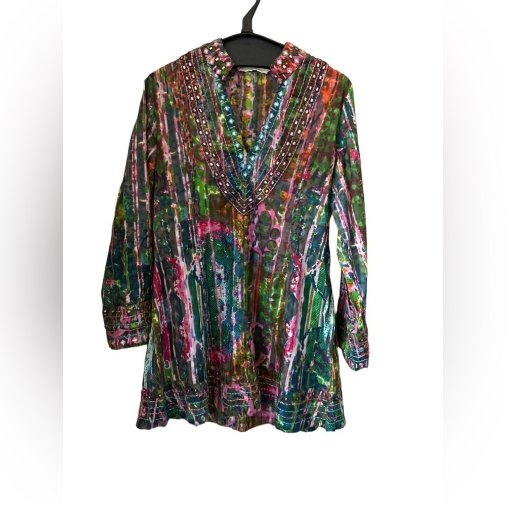 Soft Surroundings Long Sleeve Mosaic Tunic Size XS